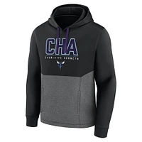 Fanatics pour hommes - Sweat à capuche noir Tri-Blend Successful Charlotte Hornets