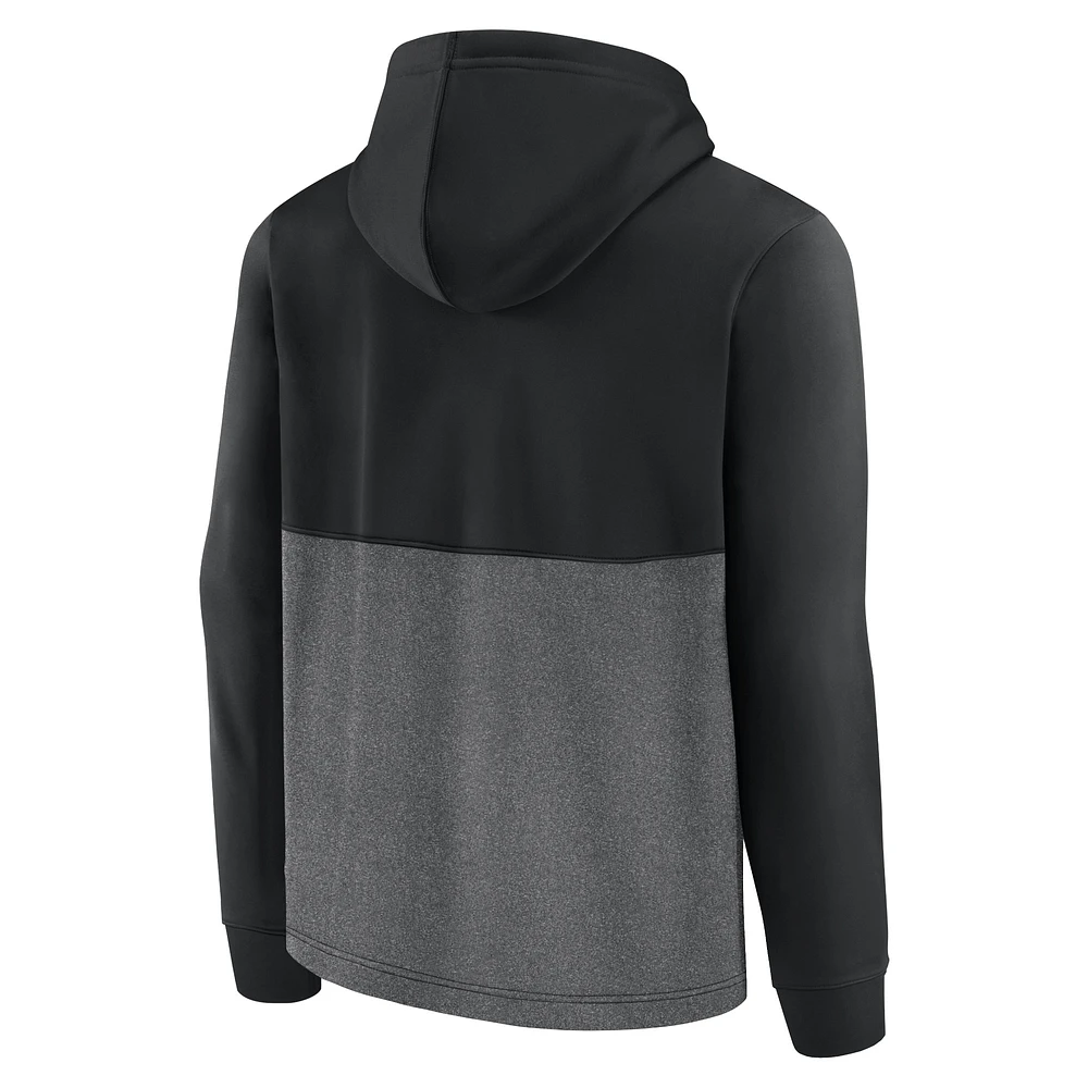 Fanatics pour hommes - Sweat à capuche noir Tri-Blend Successful Charlotte Hornets