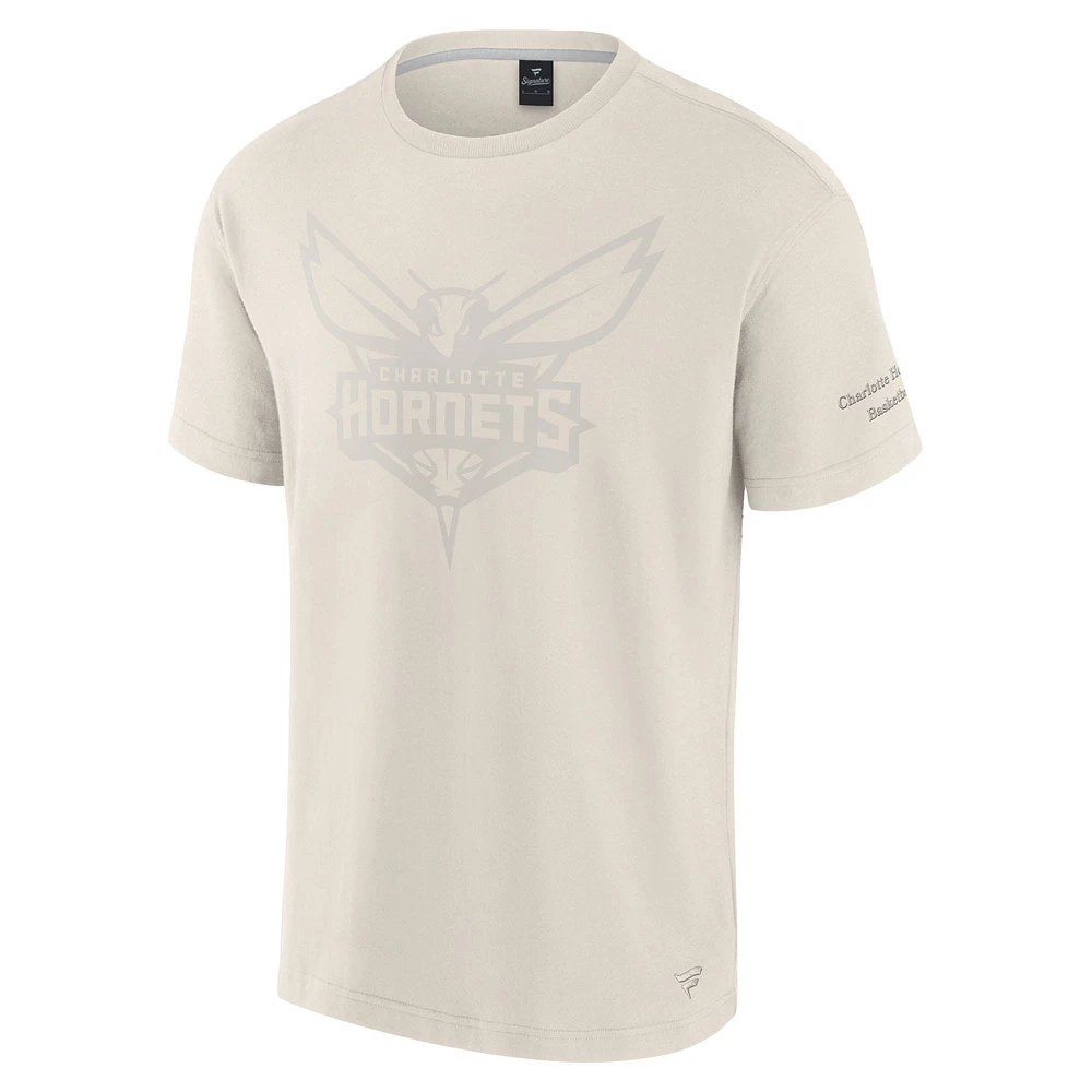 T-shirt emblématique Charlotte Hornets pour homme Fanatics Cream Elements