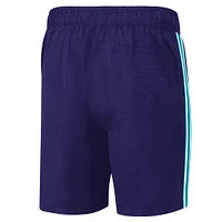 Men's G-III Sports by Carl Banks Purple/Teal Charlotte Hornets Sand Beach Volley Swim Shorts