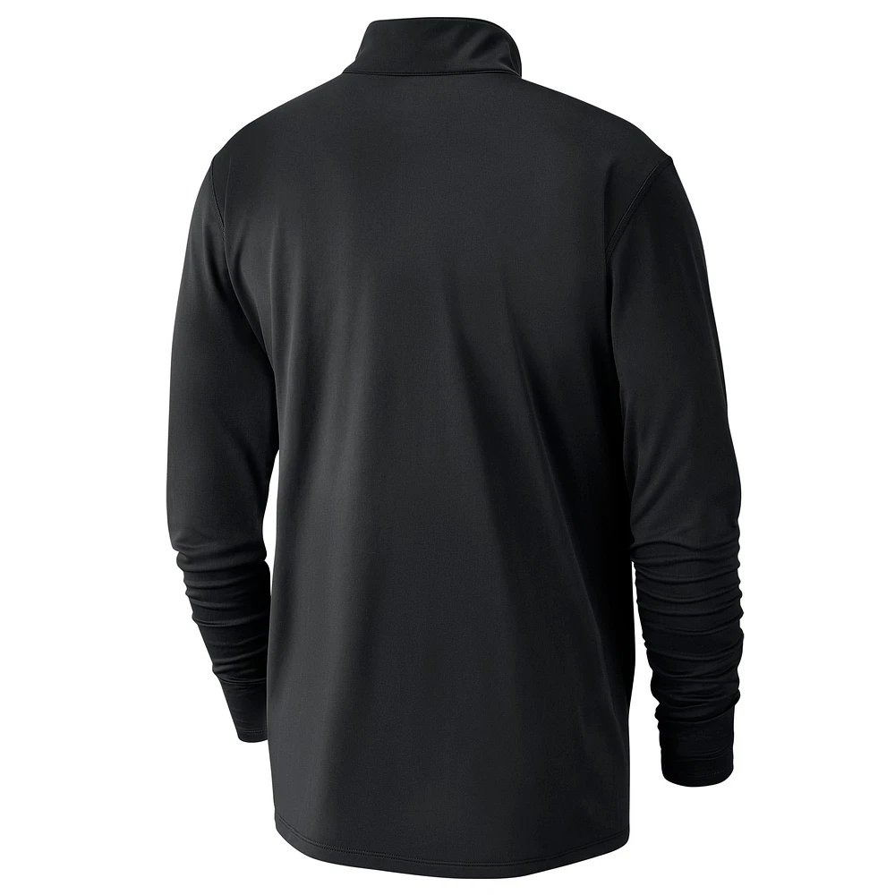 Haut Jordan Brand Charlotte Hornets 2024/25 Courtside Performance à demi-zip pour homme, noir