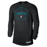 Men's Jordan Brand Black Charlotte Hornets 2024/25 Legend On-Court Practice Long Sleeve T-Shirt