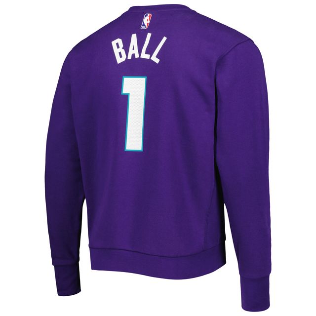 Sweat-shirt Jordan Brand LaMelo Ball pour homme Charlotte Hornets Statement avec nom et numéro