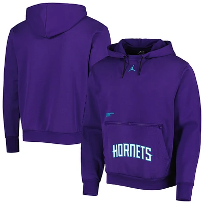 Sweat à capuche Jordan Brand Charlotte Hornets Courtside Statement Edition violet pour homme