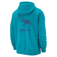Men's Jordan Brand Teal Charlotte Hornets Courtside Club Pullover Hoodie