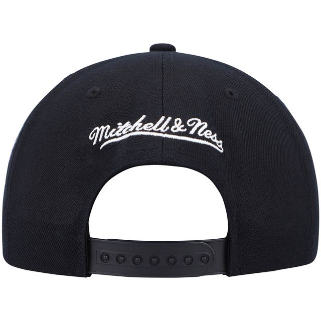 Casquette Snapback Charlotte Hornets Hardwood Classics Script 2.0 noire Mitchell & Ness pour hommes