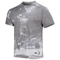 Men's Mitchell & Ness Larry Johnson Heather Gray Charlotte Hornets Above The Rim T-Shirt