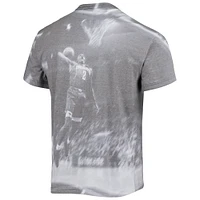 Men's Mitchell & Ness Larry Johnson Heather Gray Charlotte Hornets Above The Rim T-Shirt