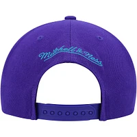 Men's Mitchell & Ness Purple Charlotte Hornets Side Core 2.0 Snapback Hat