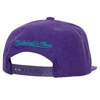 Men's Mitchell & Ness Purple Charlotte Hornets Sweet Suede Snapback Hat