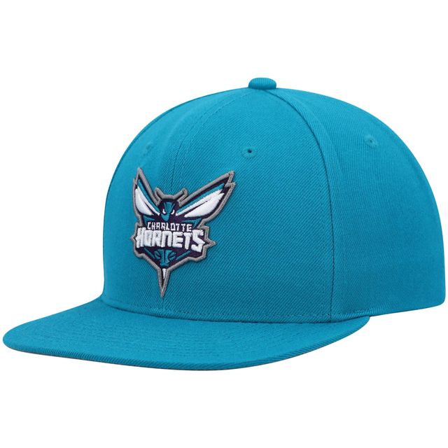 Casquette Snapback Charlotte Hornets Ground 2.0 bleu sarcelle Mitchell & Ness pour homme