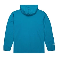 Men's Mitchell & Ness Teal Charlotte Hornets Hardwood Classics Lightweight Thermal Pullover Hoodie