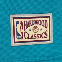 Men's Mitchell & Ness Teal Charlotte Hornets Hardwood Classics Lightweight Thermal Pullover Hoodie