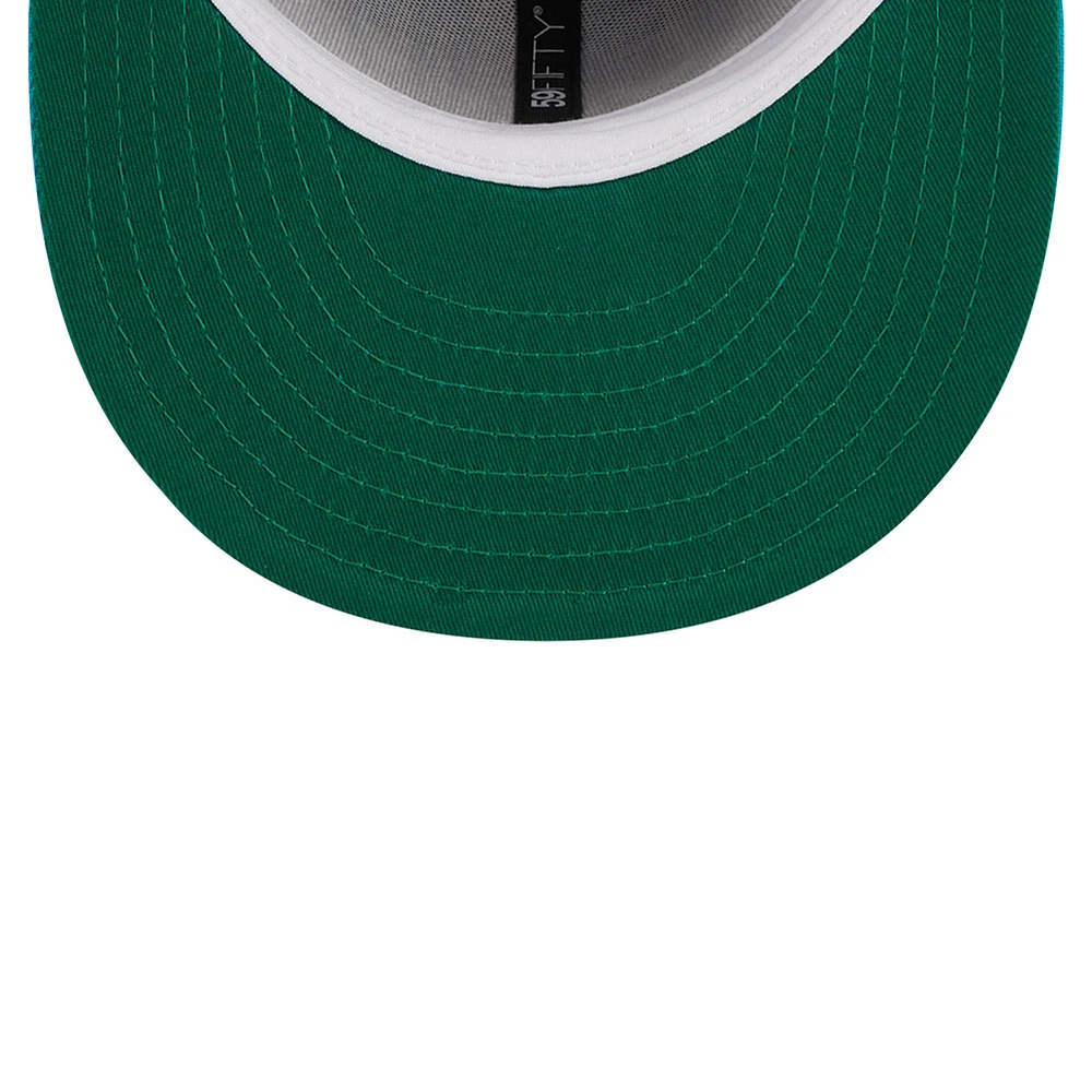 Men's New Era Gray/Teal Charlotte Hornets Tip-Off Two-Tone 59FIFTY Fitted Hat