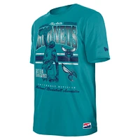 Men's New Era Teal Charlotte Hornets Enzyme Wash Oversized T-Shirt