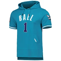 Sweat à capuche manches courtes Pro Standard LaMelo Ball bleu sarcelle Charlotte Hornets pour homme