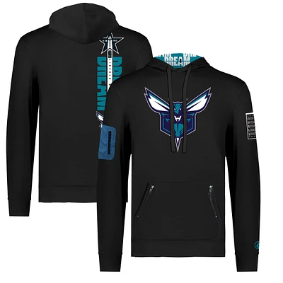 Sweat à capuche unisexe FISLL x Black History Collection Charlotte Hornets noir