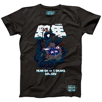 T-shirt unisexe NBALab x Hyperfly Heather Black Charlotte Hornets de la collection Année du serpent Nouvel An lunaire