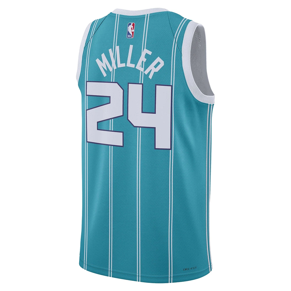 Unisex Nike Brandon Miller Teal Charlotte Hornets NBA Draft Swingman Jersey - Icon Edition
