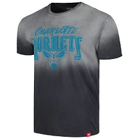 Unisex Sportiqe Black Charlotte Hornets Bingham Sun-Fade T-Shirt