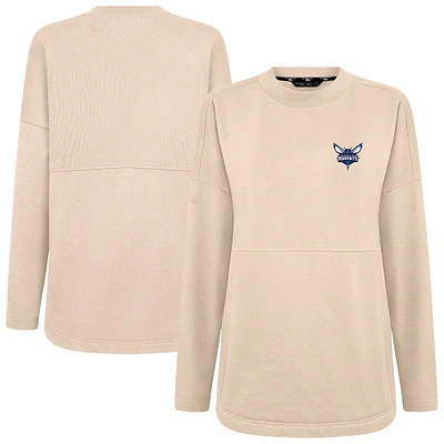 Sweat-shirt à capuche Beaudry kaki pour femme des Charlotte Hornets de Levelwear
