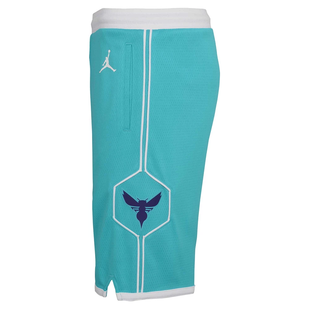 Youth Jordan Brand Teal Charlotte Hornets 2020/21 Icon Edition Swingman Shorts