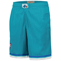 Youth Mitchell & Ness Teal Charlotte Hornets Hardwood Classics Swingman Shorts