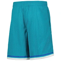 Youth Mitchell & Ness Teal Charlotte Hornets Hardwood Classics Swingman Shorts