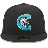 Men's New Era Black Charlotte Knights Authentic Collection Alternate Logo 59FIFTY Fitted Hat