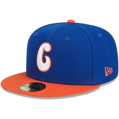 Casquette ajustée 59FIFTY Blue Charlotte Knights pour homme New Era