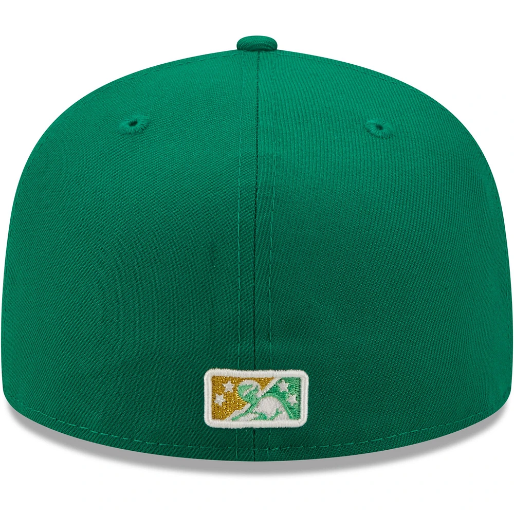 Men's New Era Green Caballeros De Charlotte Copa La Diversion 59FIFTY Fitted Hat