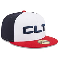 Men's New Era White Charlotte Knights Authentic Collection Alternate Logo 59FIFTY Fitted Hat