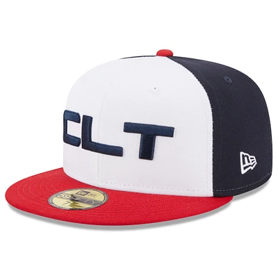 Men's New Era White Charlotte Knights Authentic Collection Alternate Logo 59FIFTY Fitted Hat