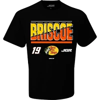 T-shirt noir avec nom et numéro Chase Briscoe Bass Pro Shops pour homme de la collection Joe Gibbs Racing Team