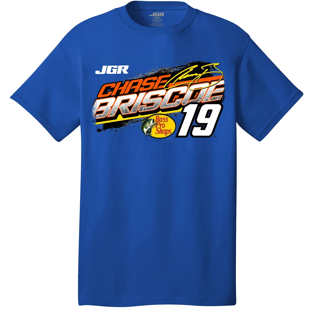 Men's Joe Gibbs Racing Team Collection Royal Chase Briscoe Bass Pro Shops Car T-Shirt
