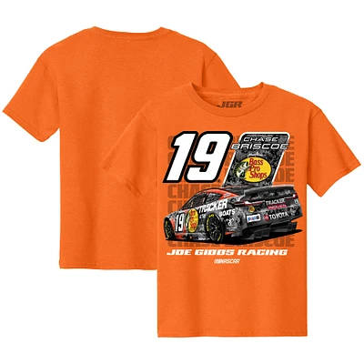 T-shirt orange Chase Briscoe Bass Pro Shops de la collection Youth Joe Gibbs Racing Team
