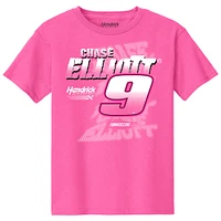Girls Youth Hendrick Motorsports Team Collection  Pink Chase Elliott Car T-Shirt