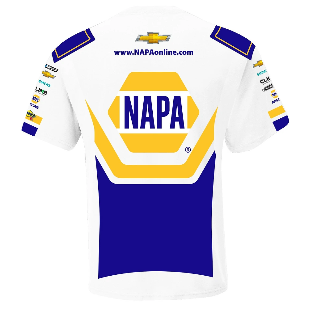 Men's Hendrick Motorsports Team Collection  White/Blue Chase Elliott NAPA Uniform T-Shirt