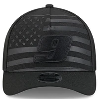 Men's New Era Black Chase Elliott American Flag 9FORTY M-Crown A-Frame Adjustable Hat