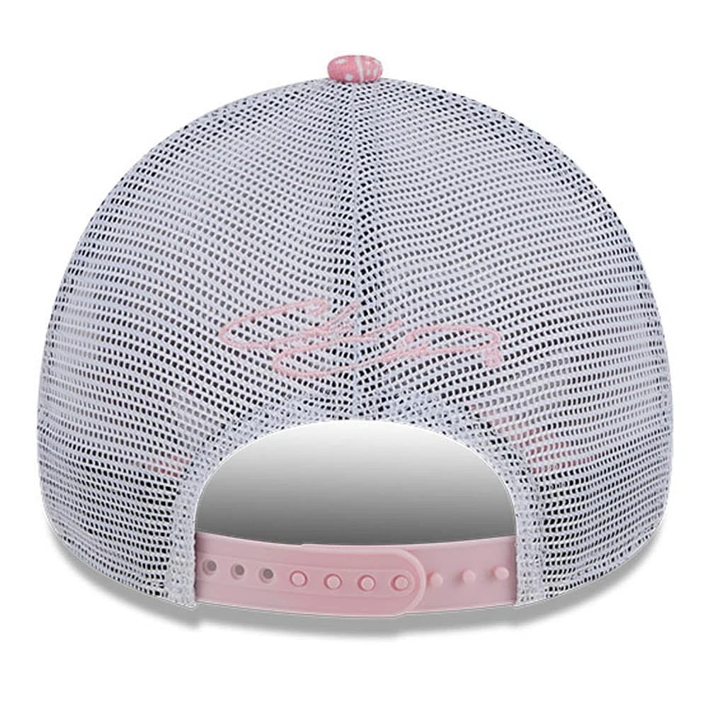 Men's New Era  Pink Chase Elliott 9FORTY A-Frame Trucker Paisley Adjustable Hat