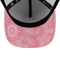 Men's New Era  Pink Chase Elliott 9FORTY A-Frame Trucker Paisley Adjustable Hat