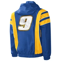 Men's Starter Royal/Yellow Chase Elliott Impact Half-Snap Pullover Jacket
