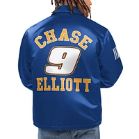 Men's Starter Royal Chase Elliott Option Route Full-Snap Coaches Jacket