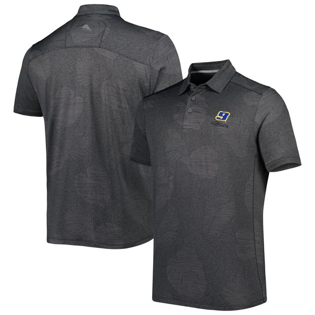 Polo Tommy Bahama Charcoal Chase Elliott Palm Coast Delray Frond IslandZone pour homme