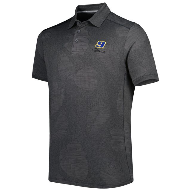 Polo Tommy Bahama Charcoal Chase Elliott Palm Coast Delray Frond IslandZone pour homme