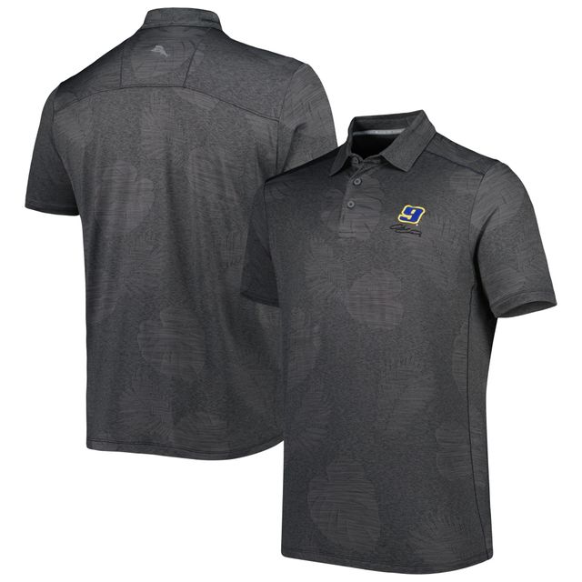 Polo Tommy Bahama Charcoal Chase Elliott Palm Coast Delray Frond IslandZone pour homme