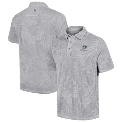 Polo Tommy Bahama gris Chase Elliott Santiago Paradise pour hommes
