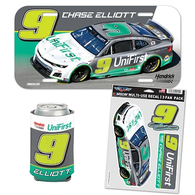 WinCraft Chase Elliott Darlington Throwback Three-Piece Fan Pack