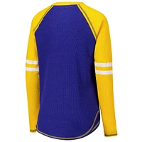 Women's G-III 4Her by Carl Banks  Royal Chase Elliott Winner Tri-Blend V-Neck Long Sleeve T-Shirt