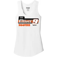 Women's Hendrick Motorsports Team Collection White Chase Elliott Hooters Racer Back Tank Top